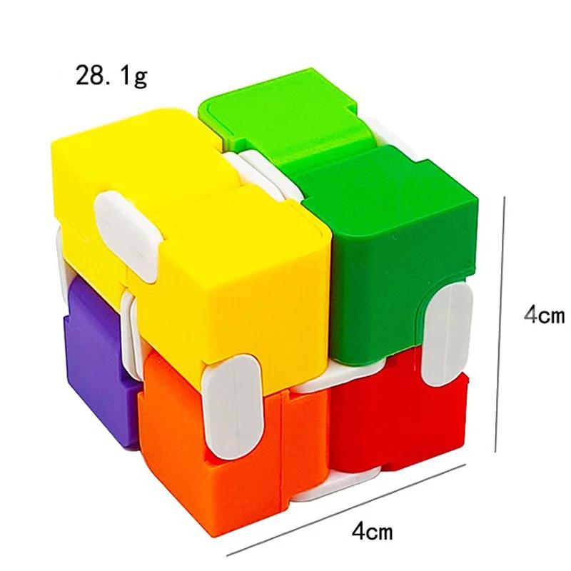 Color Puzzle Cube Durable Exquisite Decompression Toy Infinity Magic Cube for Adults Kids Fidget  Antistress Anxiety Desk Toys