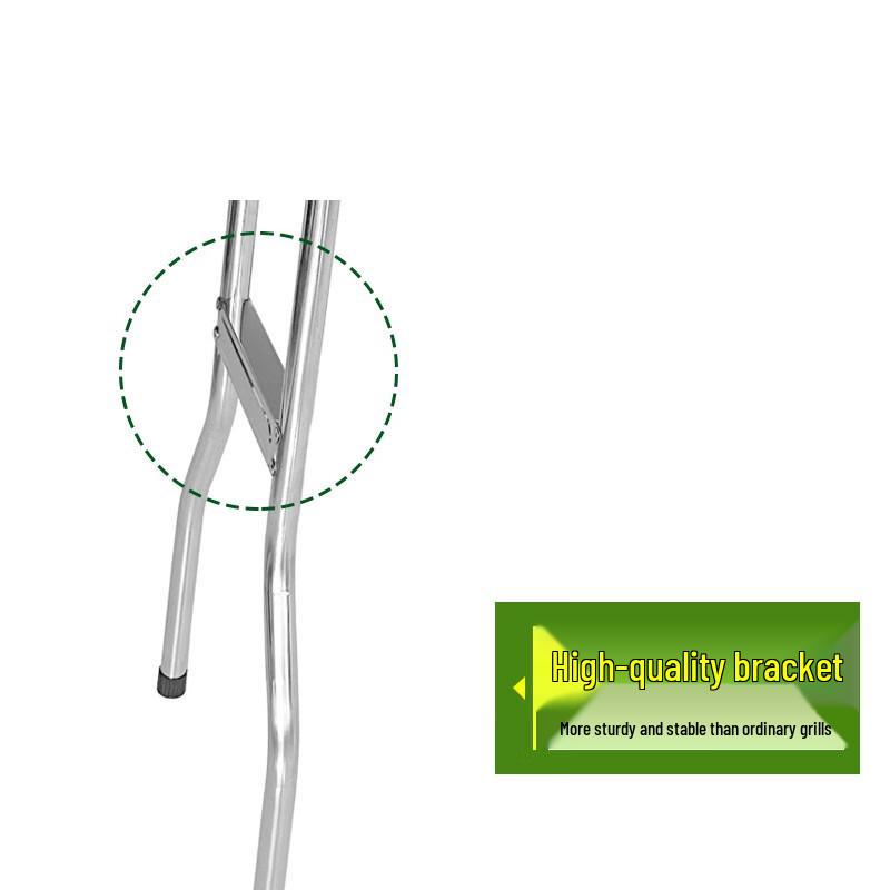 ZISIZ Large Folding Stainless Steel BBQ Grill