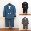 Abito da Ragazzo Design di Moda Bello Set di Vestiti per Bambini Scolari Blazer Casual Pantaloni 2 pezzi Paggetto Matrimonio Costumi per Esibizione