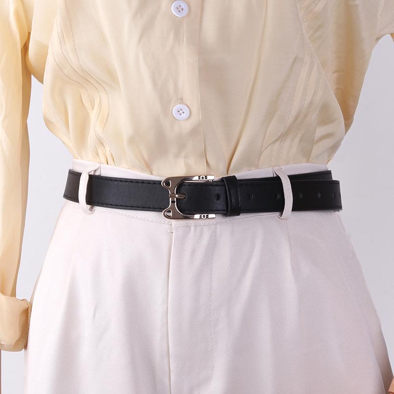 New Cute Korean Style Cat Buckle Leather Belt for Ladies