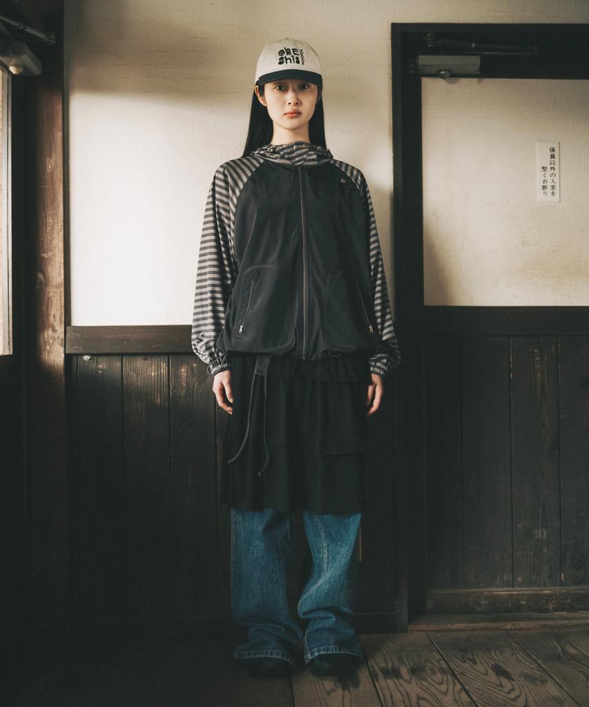Ohesio Shirring Layered Dress, Charcoal