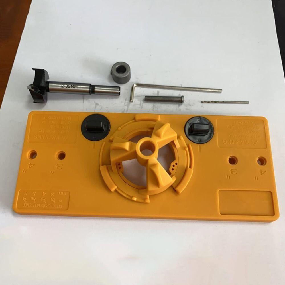 Positioning Hinge Hole Tool Kit Drilling Hinge Jig Durable Boring Guide  Cabinet Door Installation