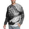 Men's Casual Fashion Printed Round Neck Pullover Sweatshirt