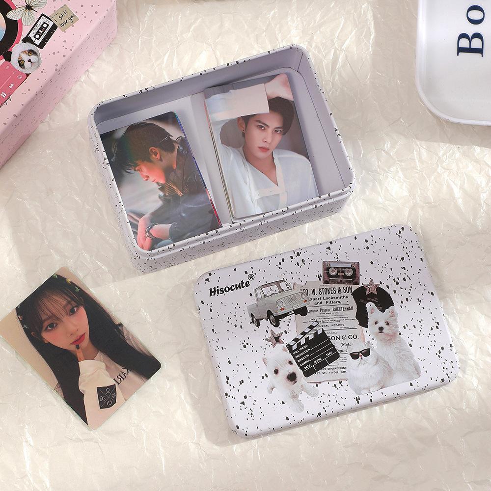 Desktop Storage Box Hand Account DIY Material Large Capacity Storage Box Idol 3 Inch Photo Cover Storage Iron Box Self-Printing Photo Organiser