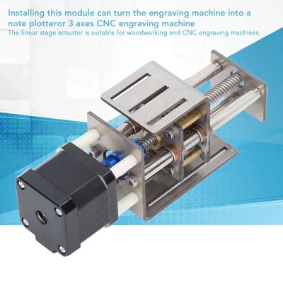 Axes Sliding Table Kit Sliver Stable Performance 1.7A CNC  Axes Slide Table Set 100mm Stroke 12V DIY for Woodworking