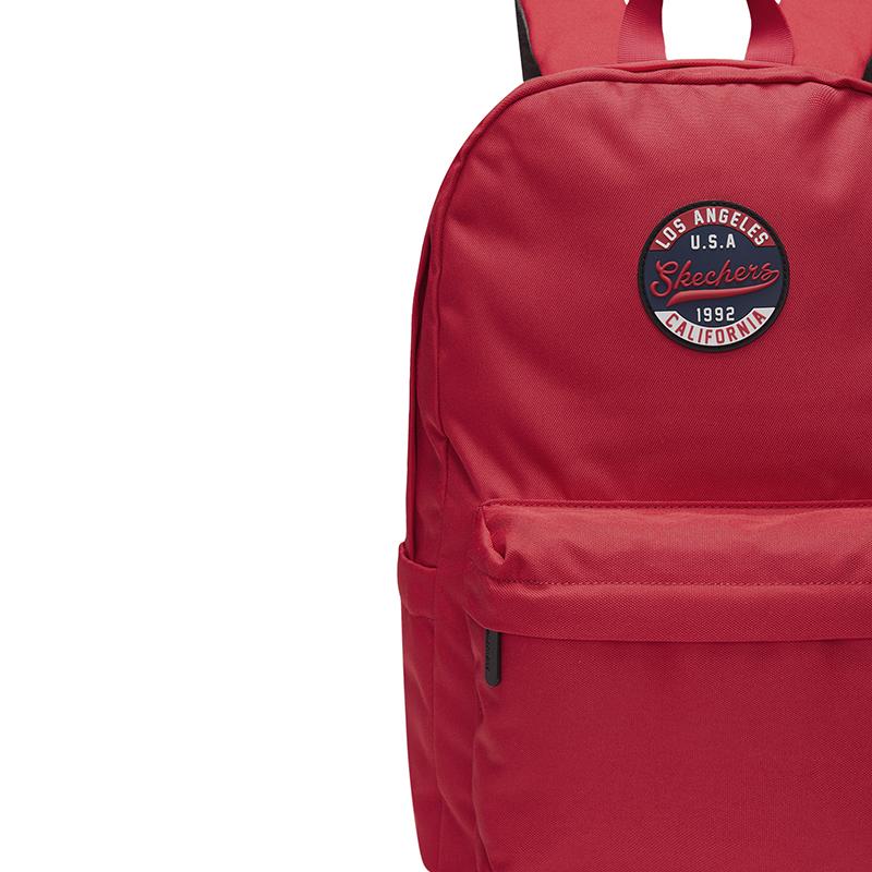 Skechers Backpack Campus Style Large Capacity Water-Resistant Fabric Student Backpack Unisex Backpacks Racing-Red L419U033-005G