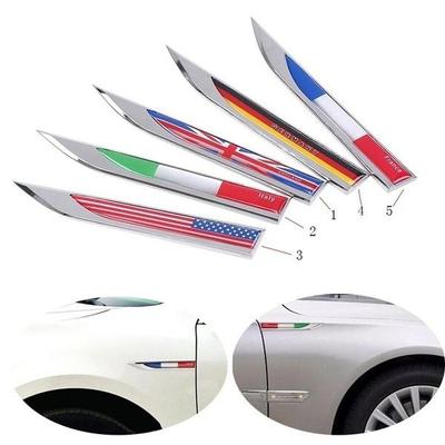 2pcs Germany/Italy/England/France/US National Flag Fender Side Badge Decal Anti-collision Sticker Emblem