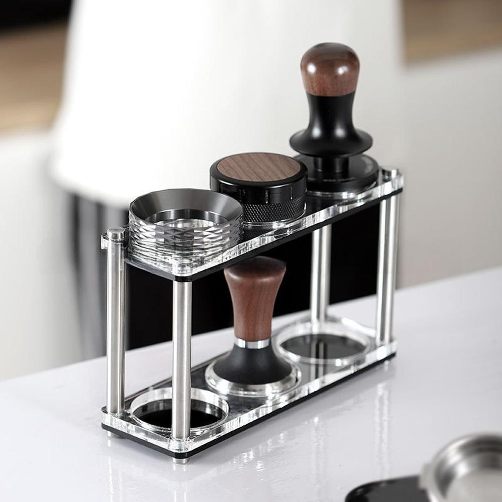 Double Layer Stand Acrylic Cup Holder Restaurant Kitchen Holds 63mm Diameter Fits Up To 11cm Height Minimalist Style
