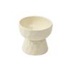 Non-slip Ceramic Pet Bowl High Foot Design, Creative Slanted Flat Mouth Food Water Feeding Basin for Cat Dog