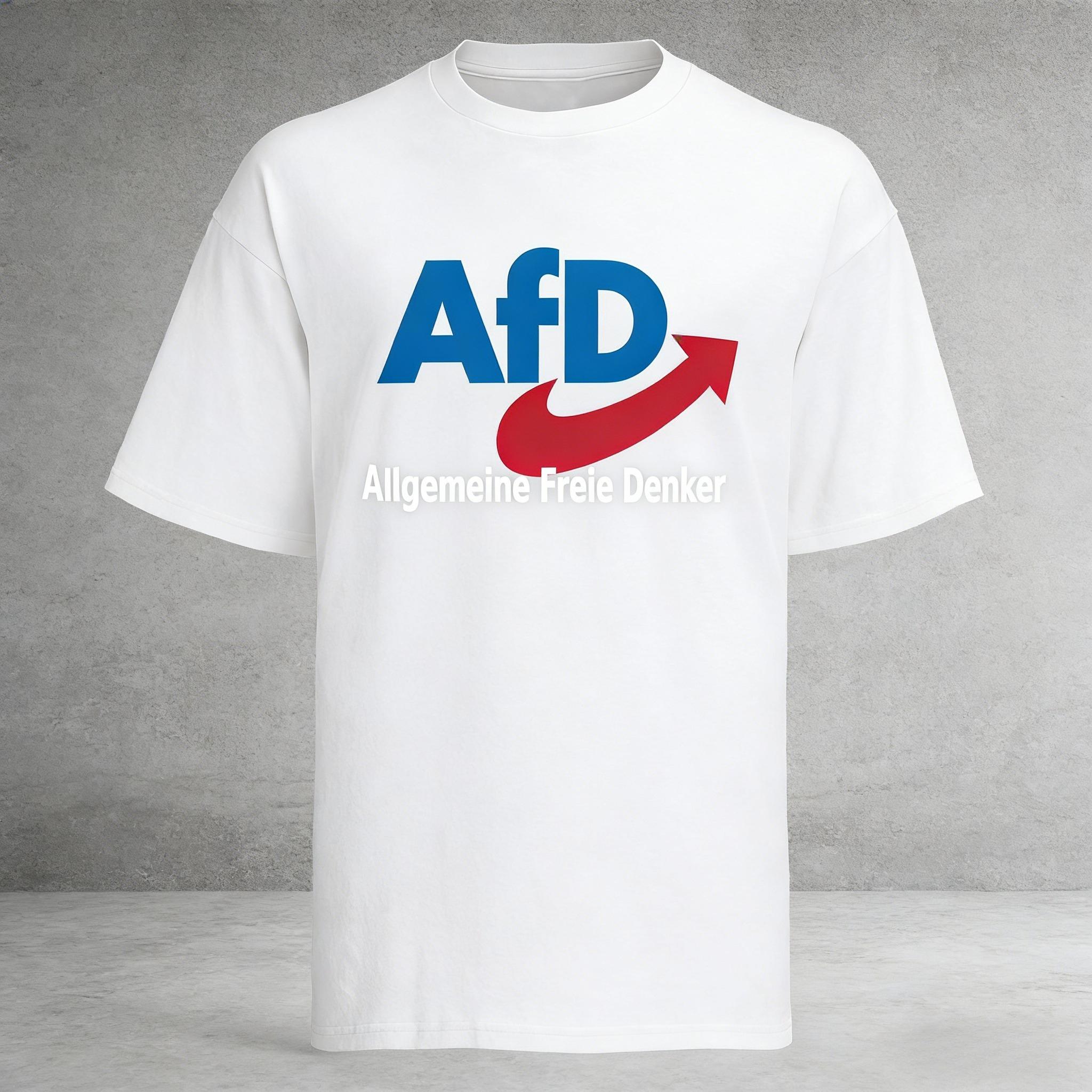 

Французская AFD общий свободомыслящий политический ретро уличный 3D мужская и женская футболка с коротким рукавом с круглым вырезом Харадзюку топ M