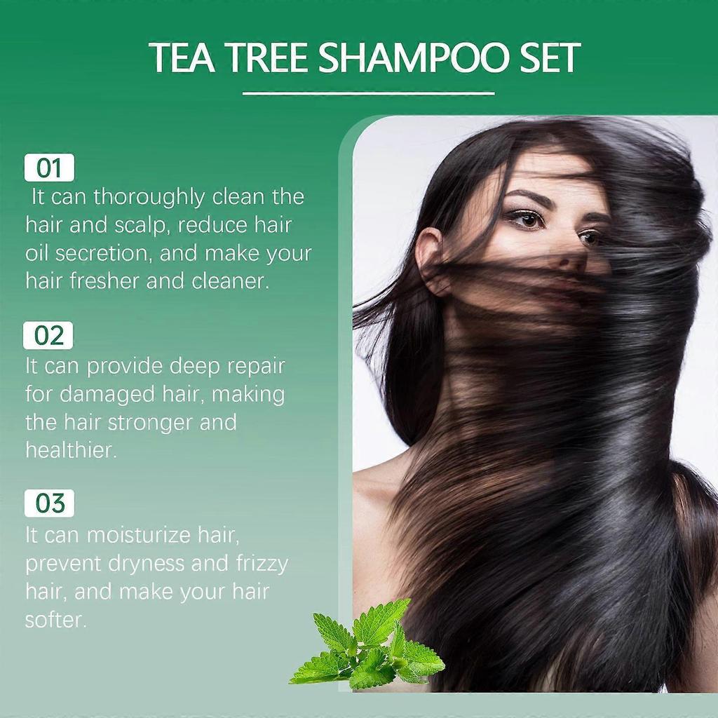 Tea Tree Shampoo and Conditioner Set, Deep Ceansing ScalpAccelerate Hair Growth, Thinning Hair Loss Treatments Women & Men