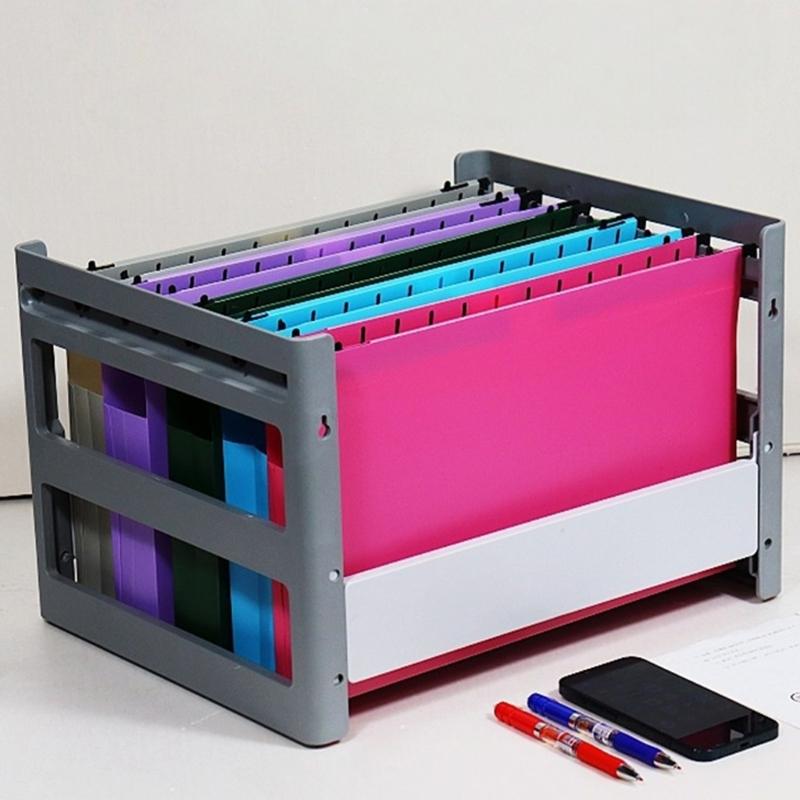 Space Saving Hanging File Organiser Sorting Bag Filing Cabinet Hanging Document Organiser for Document Cards Files Photo