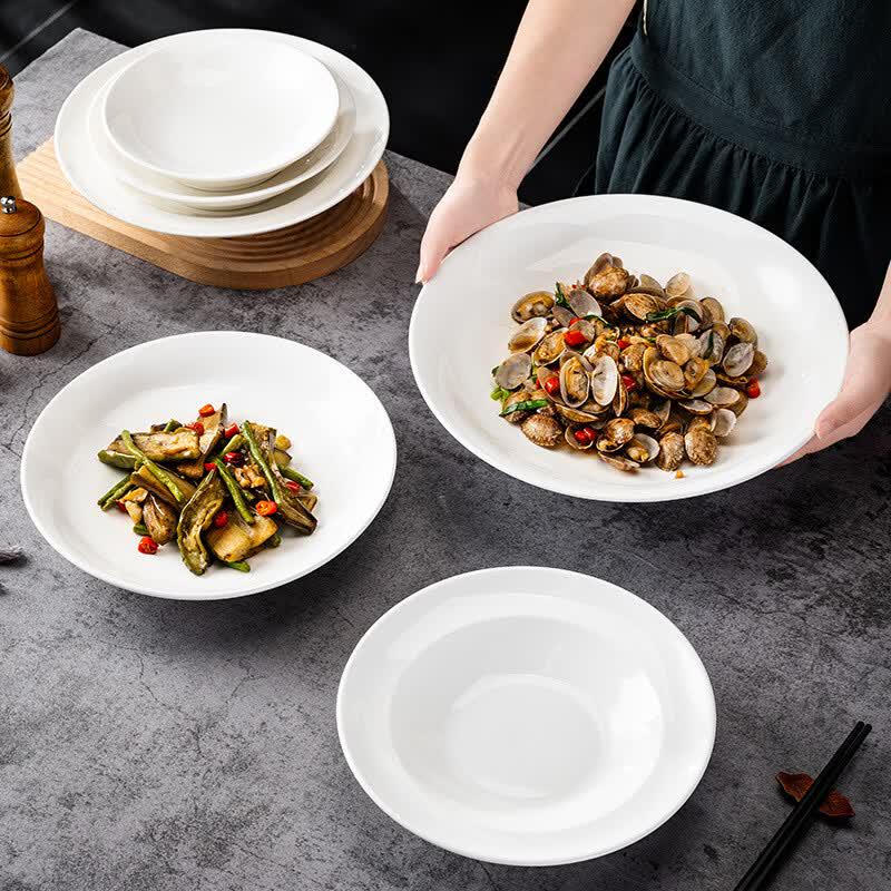 DeRuiEn Ceramic Footed Serving Plate