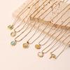 Stainless Steel Cat Eye Pendant Necklace For Women Gold Color Link Chain Neck Accessory