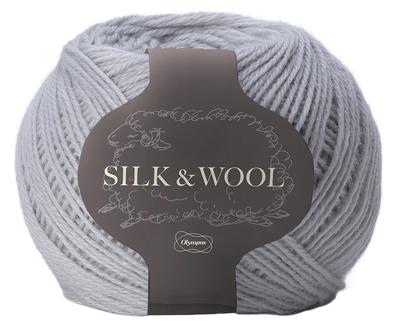 Olympas Wolle Thick 3 Hellgrau 50g 205m 6er Set Handgestrickt SEIDE&WOLLE COL. Ca.