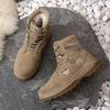 Men'S Winter Boots Wool Snow Boots Fleece-Lined Thickened Warm Shoes Men High-Top Cold-Proof Winter Camouflage Tactical Boots