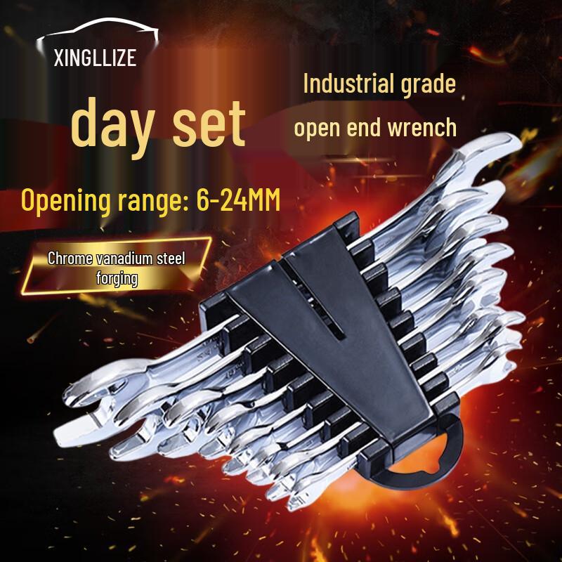 Hangluzhou 8-Piece Industrial Multi-Function Double-Head Wrench Set