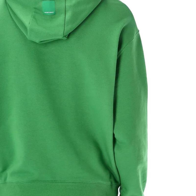 Emporio Armani SS23 Beach Hut Print Hoodie Men hoodies Green 3L1M7C-1JVHZ-0537