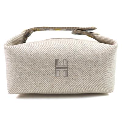 Ubeskadiget HERMES Pung BRIDE A BLACK PM OC Serie Knap Håndtaske uld Brugt