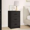 Nightstand with Drawers Black 38 x 38 x 66 cm Engineered Wood