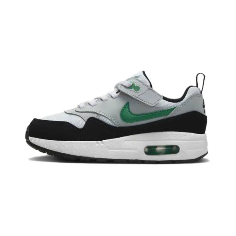 Nike Air Max 1 EasyOn PS Black Stadium Green Kids Sneakers White Pure-Platinum DZ3308-108