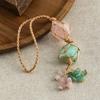 Artificial Crystal Column Pendant With Handmade Car Decor For Fashion Style