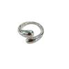 Gold Irregular Water Drop Open Ring Lightweight Adjustable Simple Luxury Finger Ring Smooth Surface Fashion Accessory