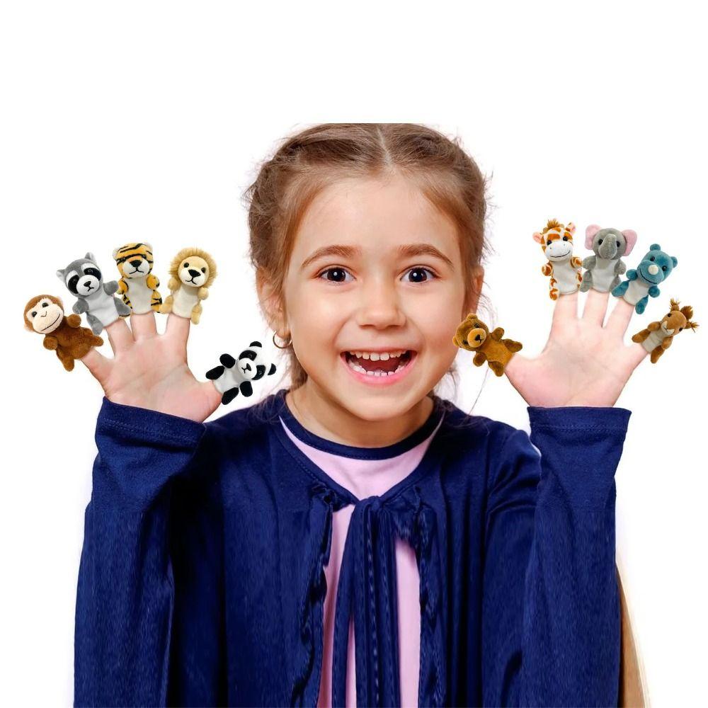 Stuffed Doll Finger Puppets Role Play Puppets Plush Toy Animal Hand Puppets  Kids Toddlers