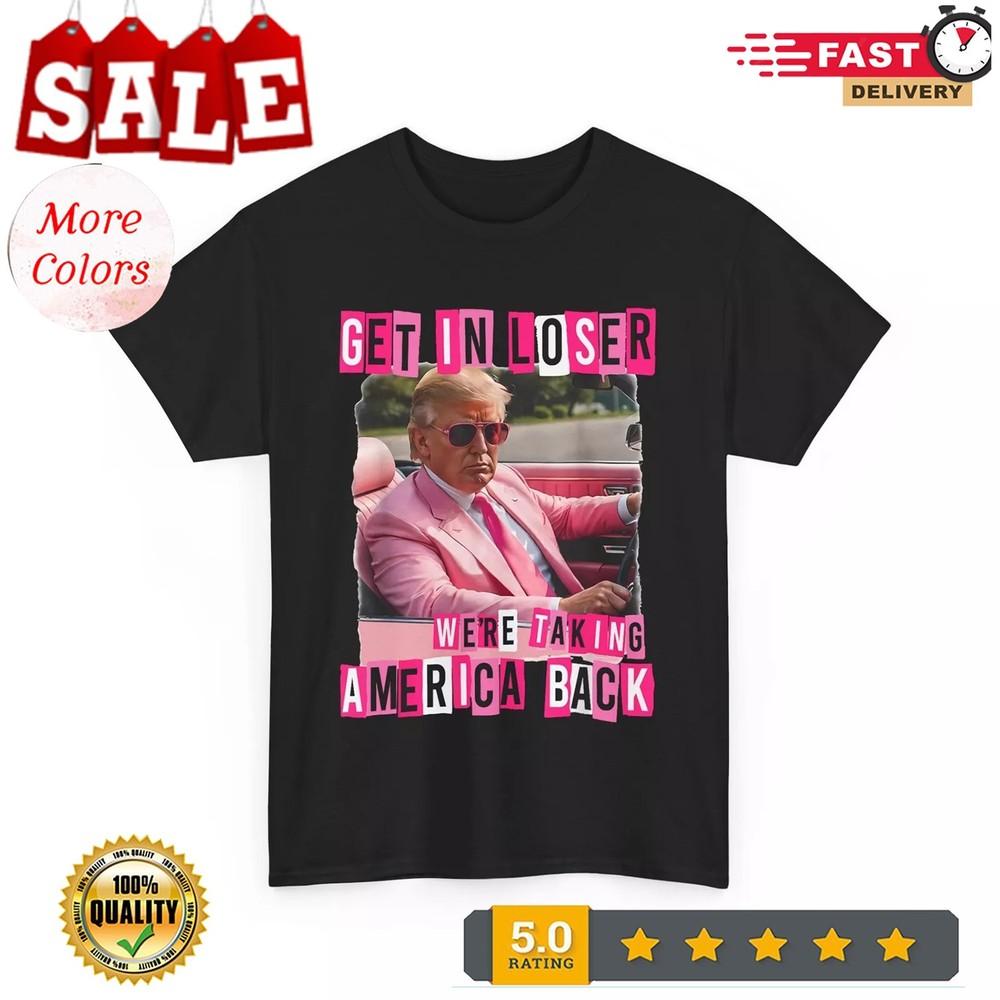 Смешная футболка  Залезай, неудачник, мы забираем Америку назад  Трамп 2024 S