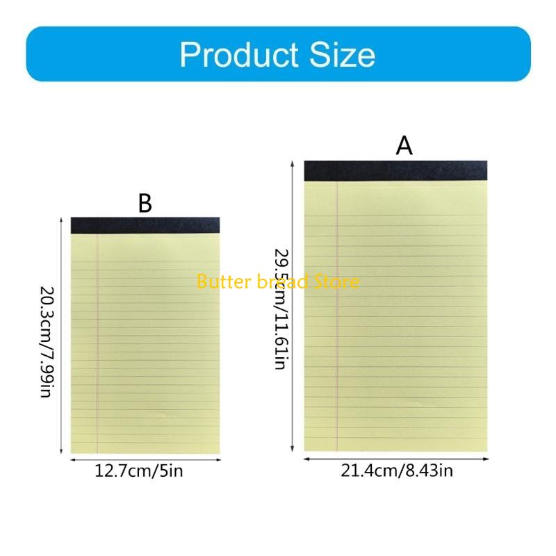 W89C 4 Pieces A 4 A 5 Lined Note Paper Legal Pad Narrow Ruled Note Pad for School