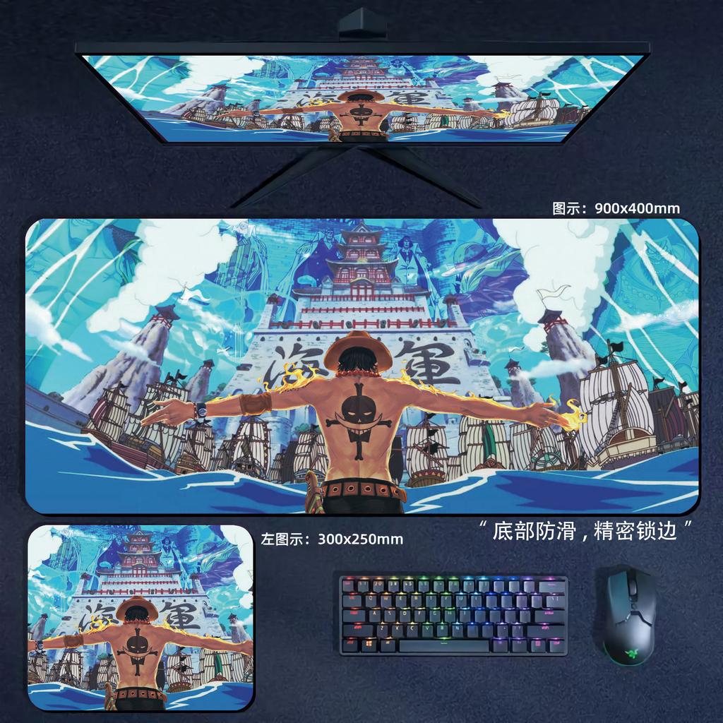Large Size Anime Laptop Keyboard Desk Pad Luffy Roronoa Zoro NonSlip Mouse Pad High Definition Lock Edge ONE PIECE Mouse Pad