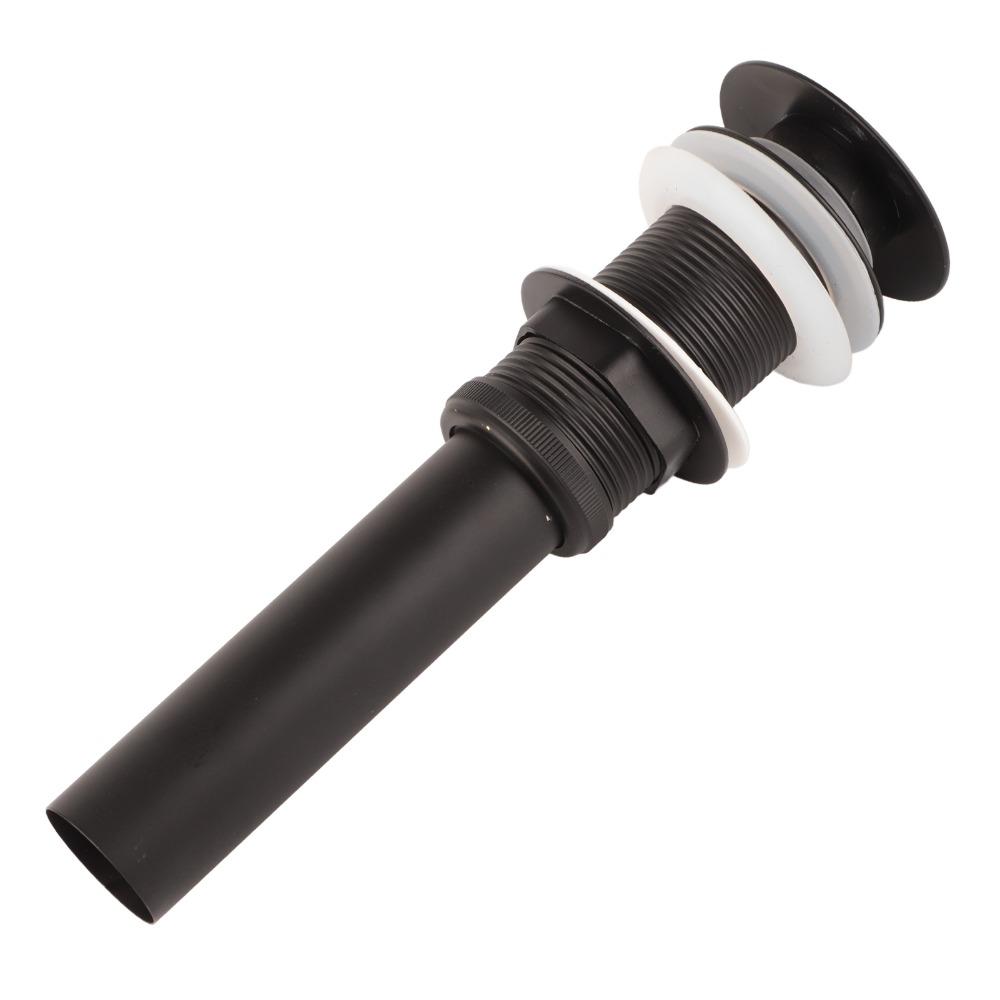 Push Button Drain Stopper Matte Black Vessel Sink Drain Easy Install Drain Assembly  Vanity Sink