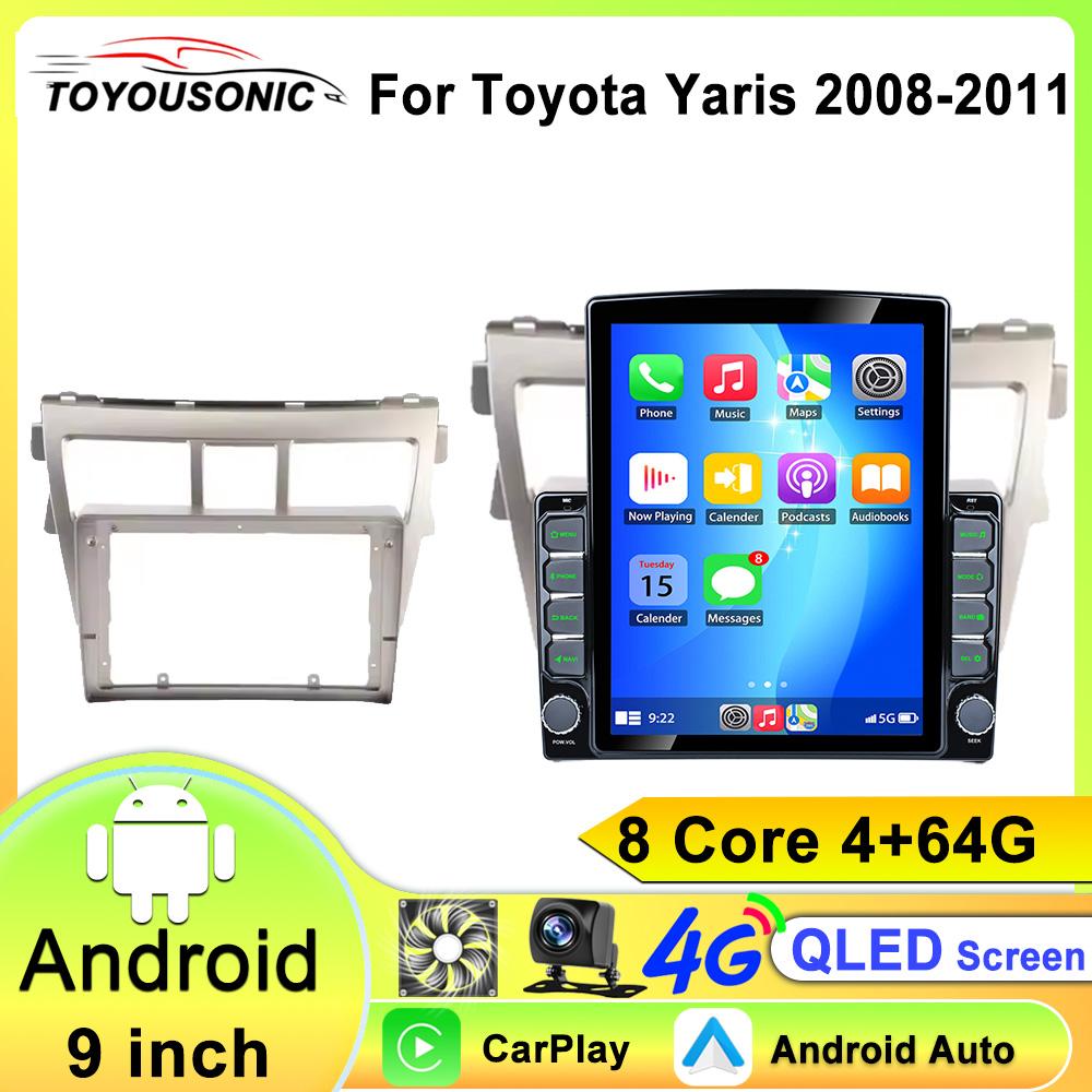 Radio Android 13 pentru Toyota VIOS Yaris 2007 2008 2009 2010-2012 Player Multimedia stereo auto Carplay Navigare GPS 2DIN