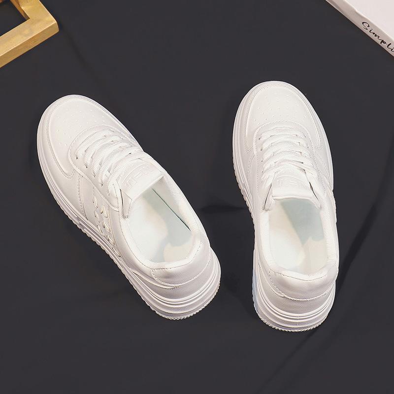 

Platform White Shoes Women s New Spring and Autumn Comfortable Women s Shoes Increased by Casual Sports Skate Shoes Women 35 білий