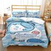 Cartoon Ocean Whale Dolphin Duvet Cover Kids Cute Kawaii Bedding Sets Soft Quilt Cover and Pillowcases Single_Double_Queen_King