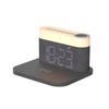 3-in-1 Magnetic 15W Fast Wireless Charger with Touch Dimming Night Light & LED Clock