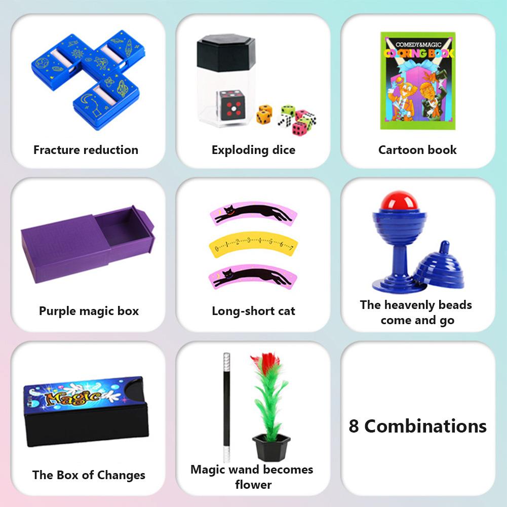 Magic Kits For Boys Girls Funny Magic Tricks Pretend Play Props Party Favor For Children Birthday Gifts