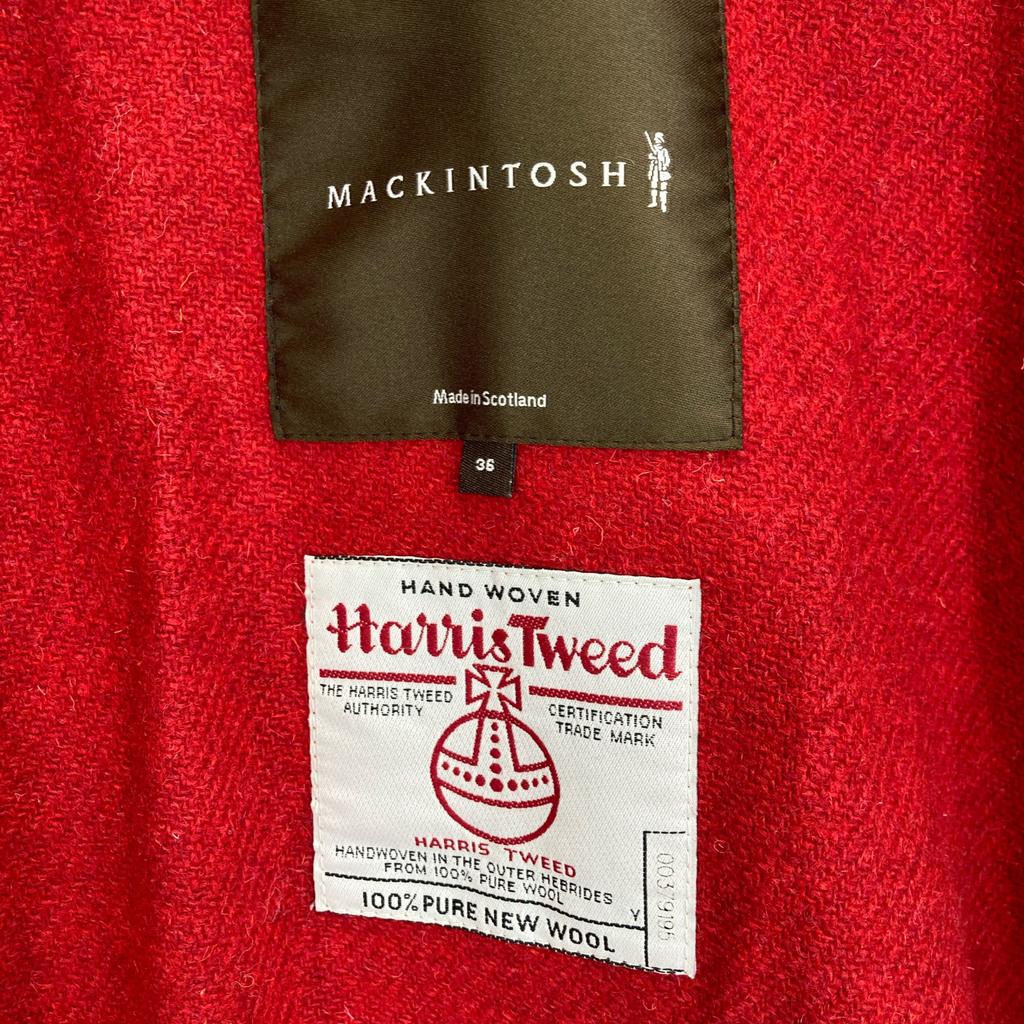 MACKINTOSH NO.YG Navy Harris Tweed Liner Trench Coat Coat 36 NavyUsed