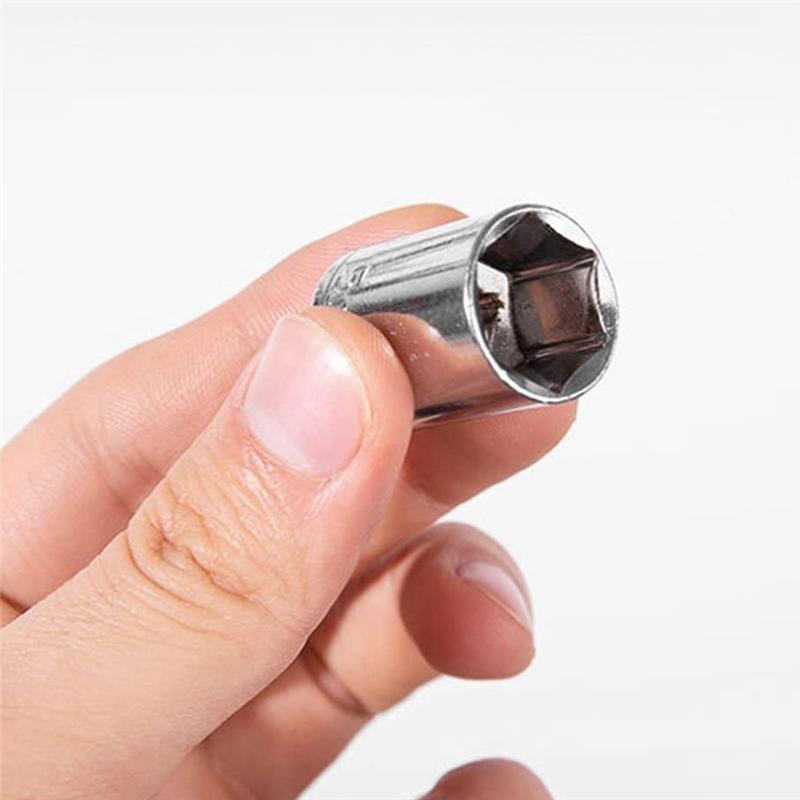 10Pcs Ratchet Tool Set Sleeve Combination Kit Multifunctional for Auto Tricycle Wheel Repair Emergency