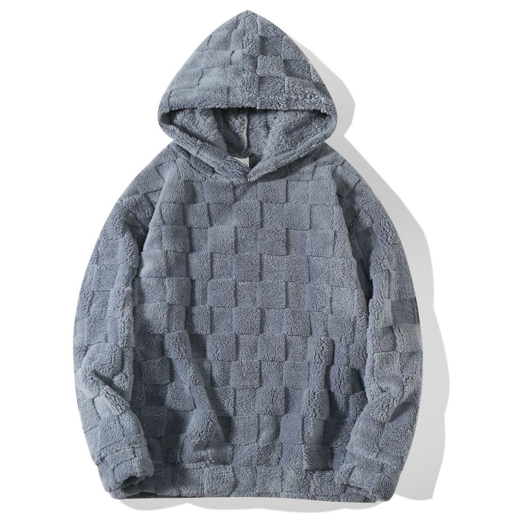 Women's Temperament Solid Color Hooded Plush Suit