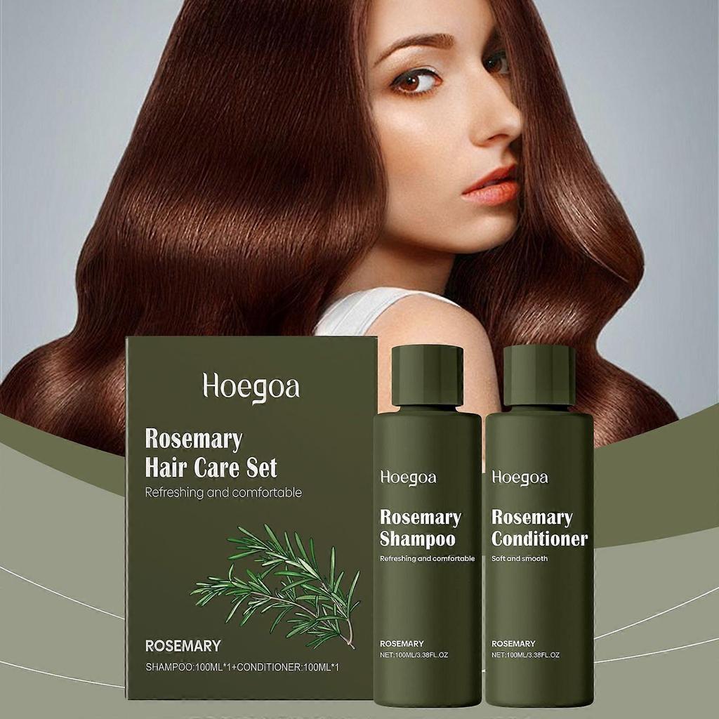 Hoegoa Rosmarin Haarpflege-Set: Anti-Schuppen, Öl-Kontroll-Shampoo, Langanhaltender Duft, Feuchtigkeitsspendende Spülung, Erfrischende Haarqualität