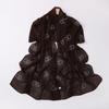 Chiffon Long Scarf Double Heart Rhinestone Ethnic Headscarf For Women