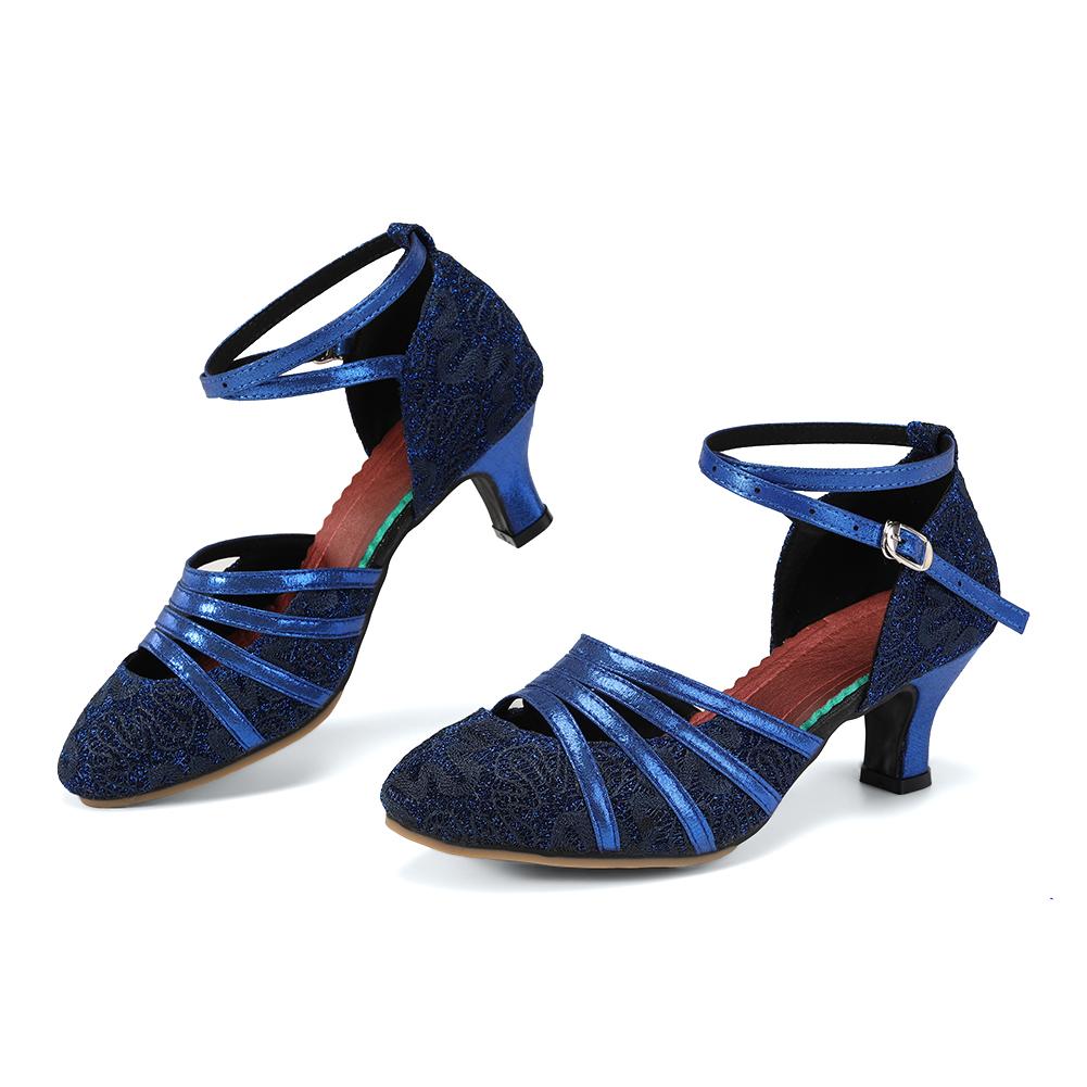 Scarpe da Ballo Moderno da Sala da Ballo per Donne Adulte Suola in Gomma Morbida 5,5 cm Scarpe da Ballo Standard Scarpe da Ballo Tango Salsa Party