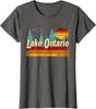 Lake Ontario Vintage Sunset Men Women Ladies' Crewneck T-Shirt