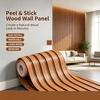 45cm*10m Autoadesivo PVC Impermeabile Peel & Stick Pannelli Rigati 3D Carta da Parati Effetto Legno Pareti Accento Arredamento Ristrutturazione Casa