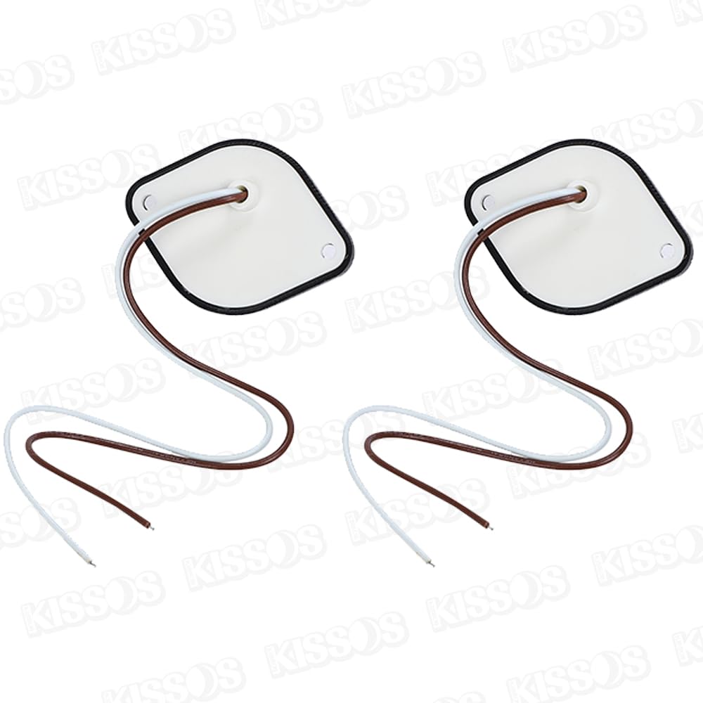 2 Pack Truck LED License Plate Lamp Marker Lamp White Glow 24V Trailer Dump Large Car (Black)