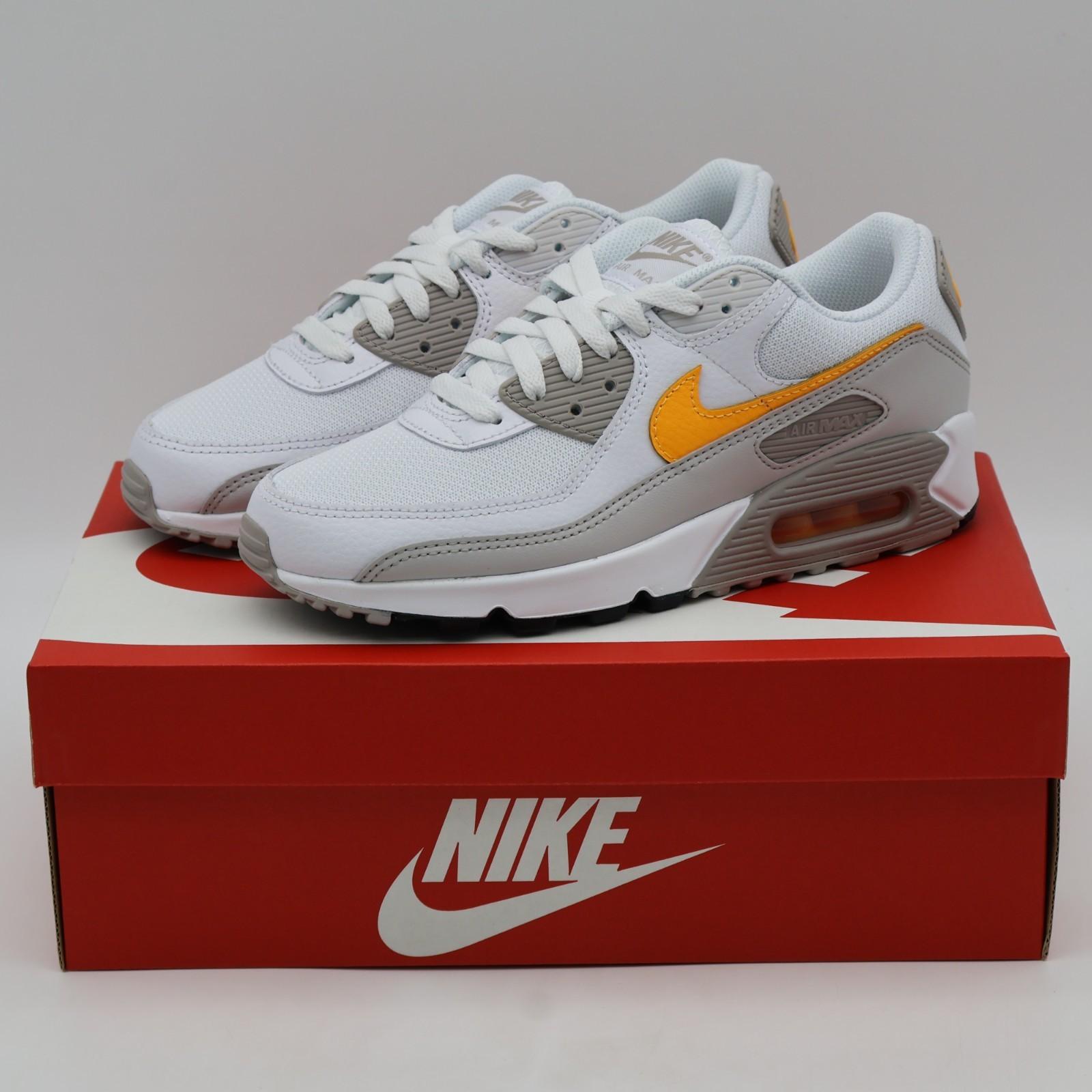 DM0029-119 Nike Air Max 90 Белый Колледж Серый Глубокий Серый Лазерный Оранжевый (Мужской) 10