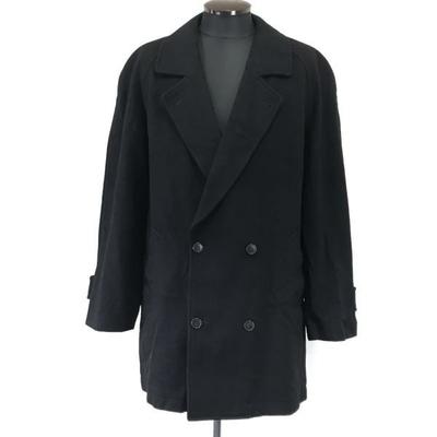 LANIFICIO TEXCO DURANTE Italy Cashmere Wool Peacoat Men’s LL Black(USED)