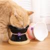 Flower Shape Pet High Foot Bowl Gradient Color Pet Drinking Feeder Multi-use Cat Bowl  Kitten Puppy