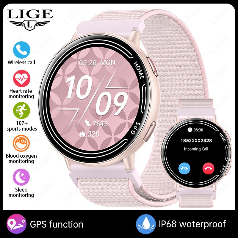 GPS Smart Watch Heart Rate Monitoring Bluetooth Call Outdoor Sports 1ATM Waterproof 1.39 Inch Screen Men Woman Smartwatch